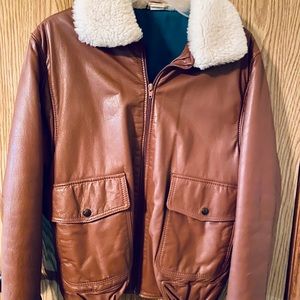 L.L. Bean Leather Bomber Jacket